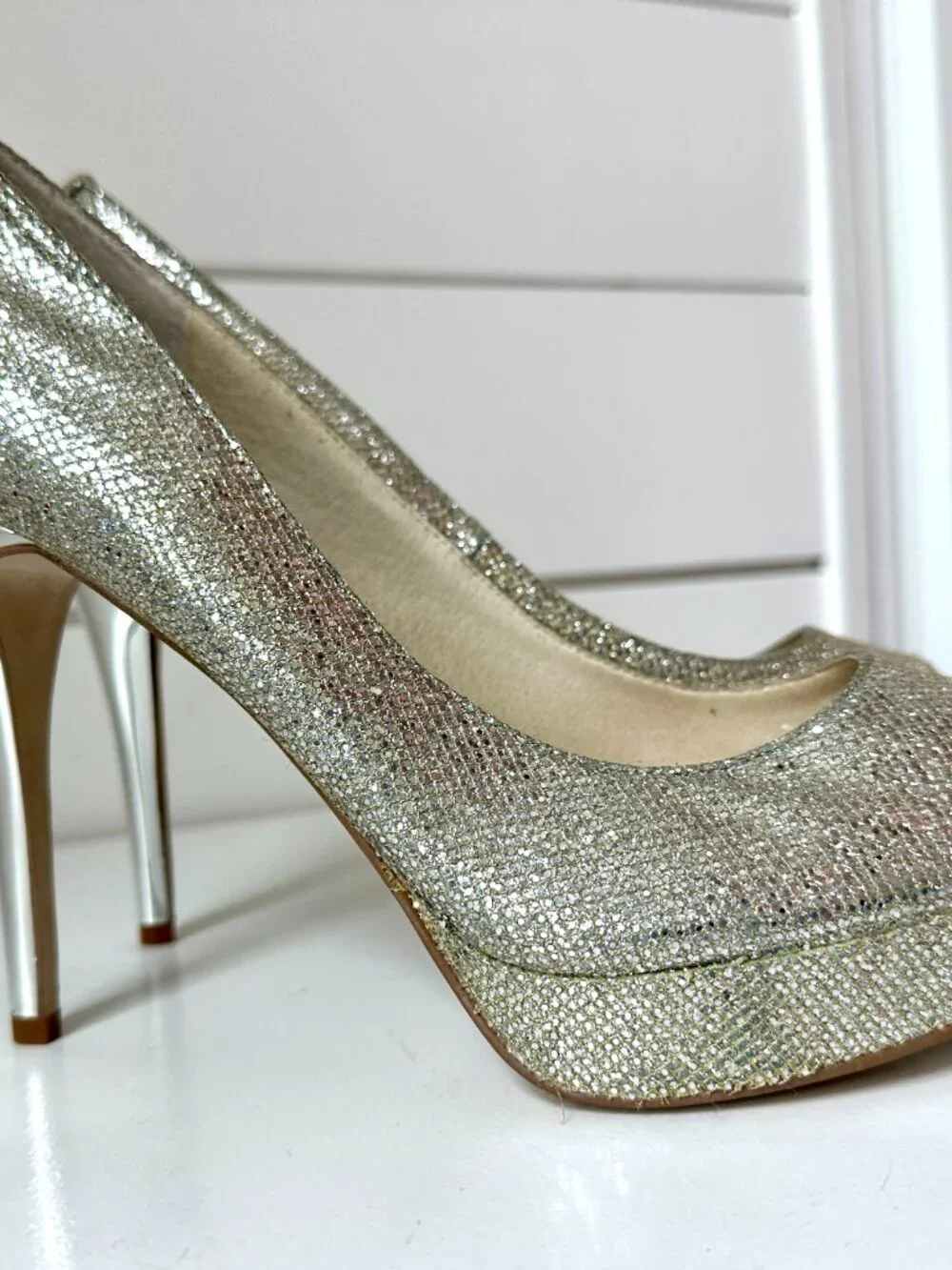 Michael Kors Silver Platform High Heels